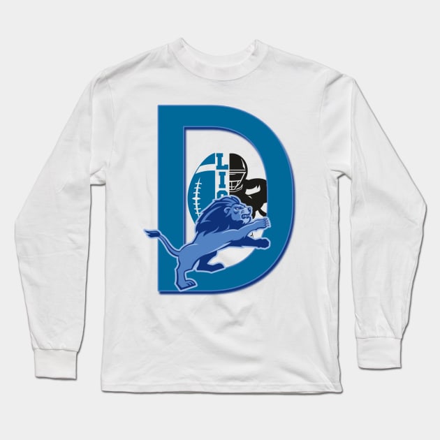 Detroit Loins Long Sleeve T-Shirt by Light Up Glow 